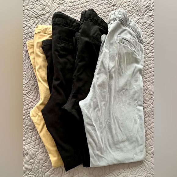 4 pr of The Children’s place flat from stretch chino pants 14 Husky uniform - Picture 7 of 10